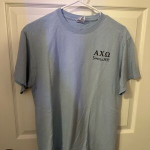 Port and Company Light Blue Alpha Chi Omega Tee